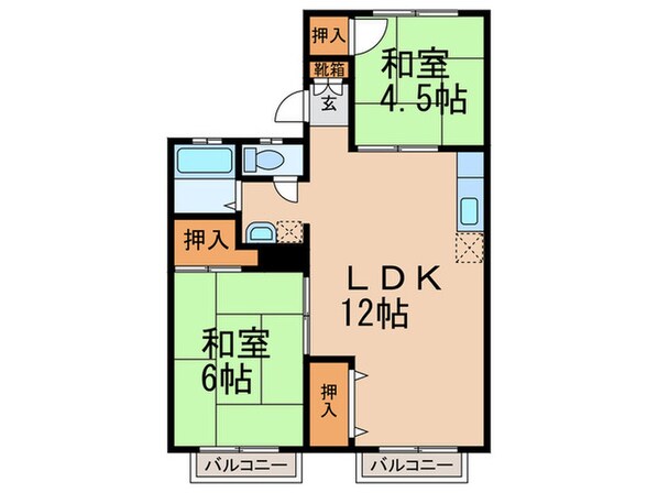 コ－ポリバ－サイドの物件間取画像